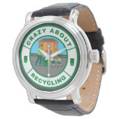 Gek op Recycling Horloge (Gekanteld)