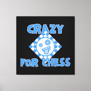 Gek op schaken canvas afdruk
