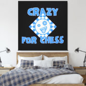 Gek op schaken canvas afdruk (Insitu (Slaapkamer))