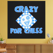 Gek op schaken canvas afdruk (Insitu (Woonkamer))