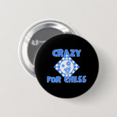 Gek op schaken ronde button 5,7 cm (Voorkant /achterkant)