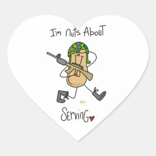 Gek op serveren T-shirts en cadeaus Hart Sticker