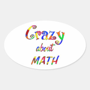 Gek op Wiskunde Ovale Sticker