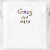 Gek op Wiskunde Ovale Sticker (Tas)