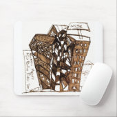 gek op wit muismat (Met muis)