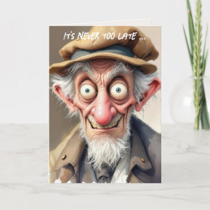 Gek oud Man voor het ouder worden Kaart