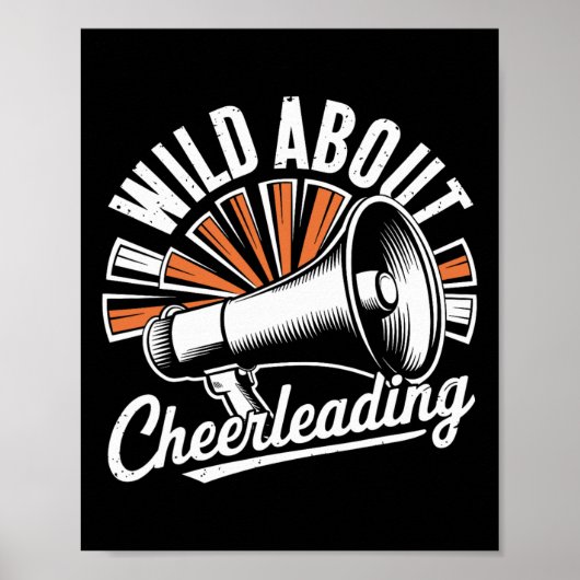 Gek over Cheerleading Grappige Cheerleader Cheer Poster (Voorkant)
