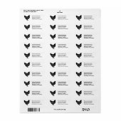 Gek over Chickens Schattige Hen Graphic Etiket (Full Sheet)