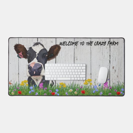Gek Over het Boerderij Desk Mat - Leuke Holstein K (Keyboard & Muis)