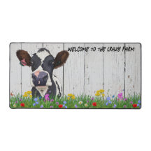 Gek Over het Boerderij Desk Mat - Leuke Holstein K