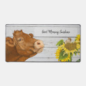 Gek Over het Boerderij Desk Mat- Leuke Koe & Chipm Bureaumat (Voorkant)