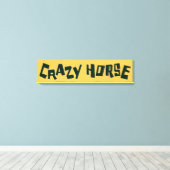 gek paard canvas afdruk (Insitu (Houten vloer))