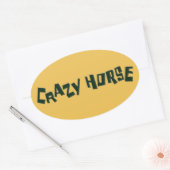 gek paard ovale sticker (Envelop)