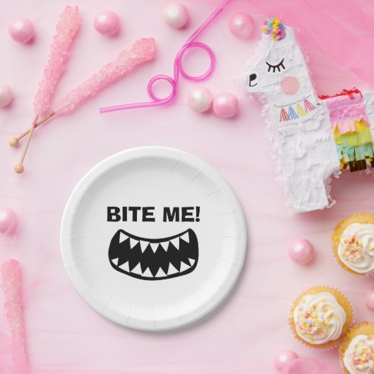 Gek papieren borden met grote mond papieren bordje (Feest)