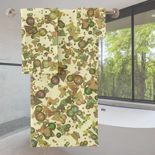 Gek patroon van geometrische vormen, natuurlijke k bad handdoek