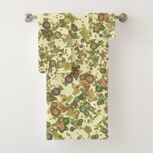 Gek patroon van geometrische vormen, natuurlijke k bad handdoek (Insitu)