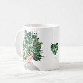 Gek Plant Moeder Leuk Waterverf Plant Moeder Haird Koffiemok (Voorkant links)