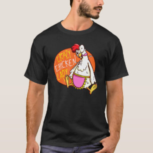 Gek Pluimvee Kip Raar Ogen Pluimvee Veer T-shirt
