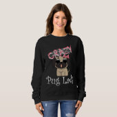 Gek Pug Lady Fitted Scoop T-shirt 409 (Voorkant volledig)