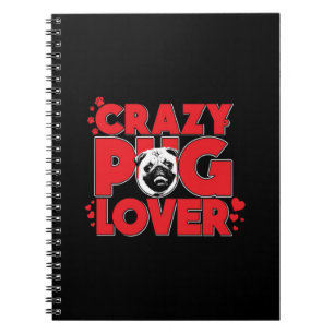 Gek Pug Lover Pug Eigenaar Gift Notitieboek