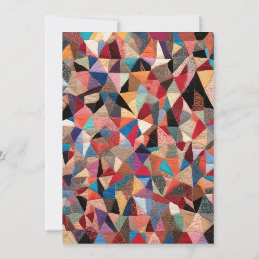 Gek Quiltpatroon met naaldpartij Kaart (Achterkant)