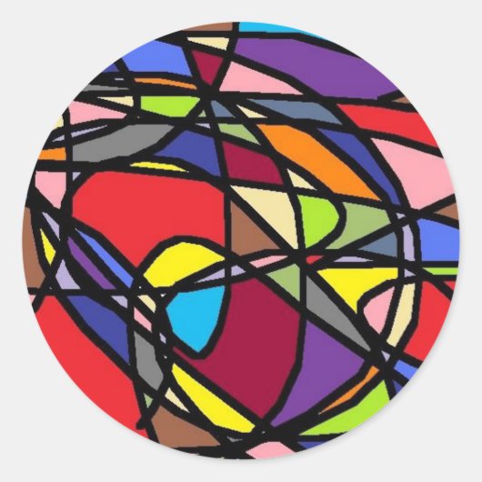 gek ronde sticker (Voorkant)