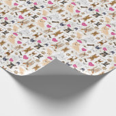 Gek Schattige Chihuahua Dogs Pack Gepersonaliseerd Cadeaupapier (Hoek)