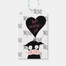 Gek Schattige Koe Pun Happy Valentijnsdag "Mine"