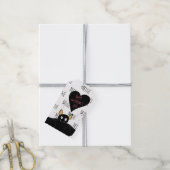 Gek Schattige Vleermuis Pun Happy Valentijnsdag "M Cadeaulabel (Met Touw)