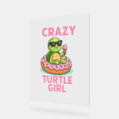 Gek schildpadmeisje acryl bord (Hoek)