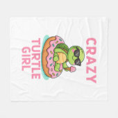 Gek schildpadmeisje fleece deken (Voorkant (Horizontaal))