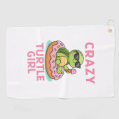 Gek schildpadmeisje golfhanddoek (Horizontaal)