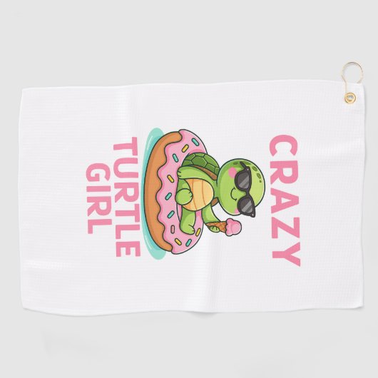 Gek schildpadmeisje golfhanddoek (Horizontaal)