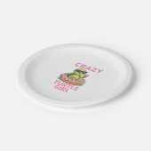 Gek schildpadmeisje papieren bordje (Gekanteld)