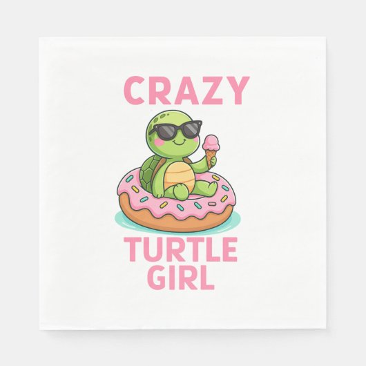 Gek schildpadmeisje servet (Voorkant)