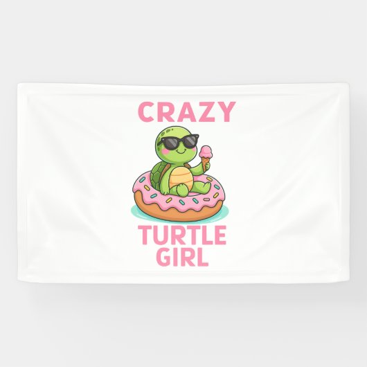 Gek schildpadmeisje spandoek (Horizontaal)