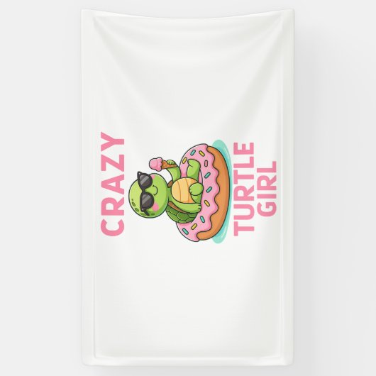 Gek schildpadmeisje spandoek (Verticaal)