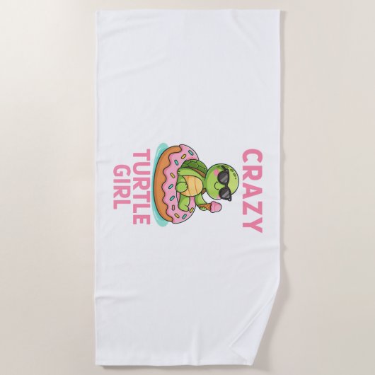 Gek schildpadmeisje strandlaken (Voorkant)