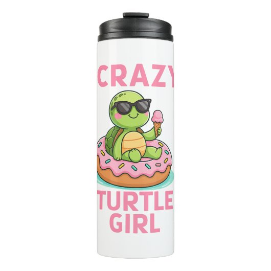 Gek schildpadmeisje thermosbeker (Voorkant)