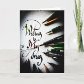 Gek schrijver manifest kaart (Voorkant)