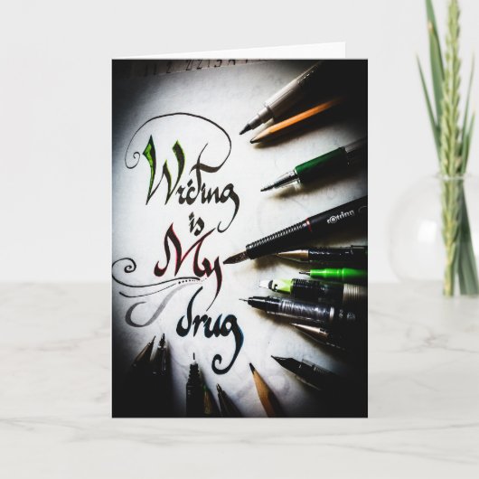 Gek schrijver manifest kaart (Voorkant)