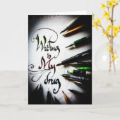 Gek schrijver manifest kaart (Gele Bloem)