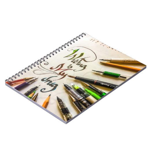 Gek schrijver manifest pennen en potloden notitieboek (Linkerzijde)