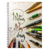 Gek schrijver manifest pennen en potloden notitieboek (Voorkant)