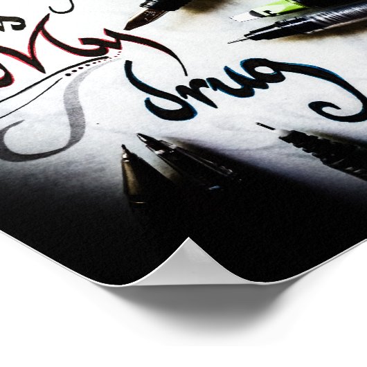 Gek schrijver manifest poster (Hoek)