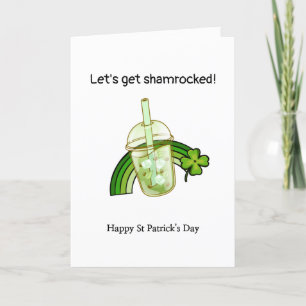 Gek Sint Patrick's day shamrock clover green Feestdagen Kaart