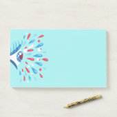 Gek Trippy Oog Blauw Psychedelic Art Post-it® Notes (Op bureau)