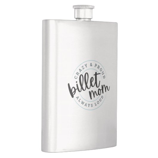 Gek, trots, altijd luide Hockey Billet Moeder hand Flacon (Rechts)
