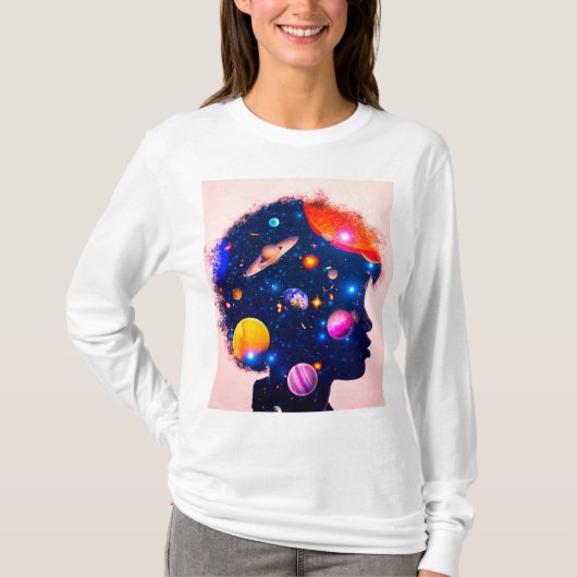 Gek uitziende meisjes verpletterd t-shirt (Voorkant)