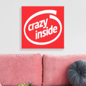 Gek van binnen canvas afdruk (Insitu (Woonkamer))